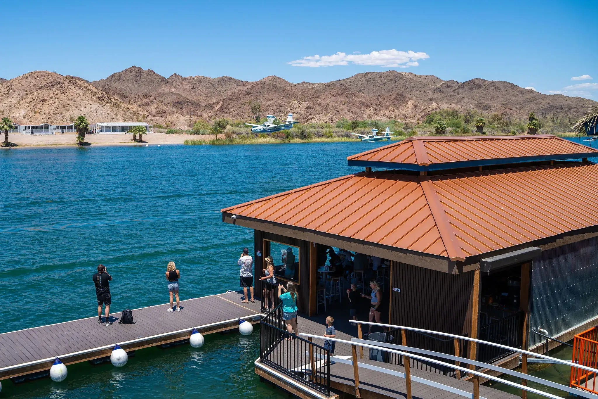 Roadrunner Resort Floating Dock Bar Events Fun