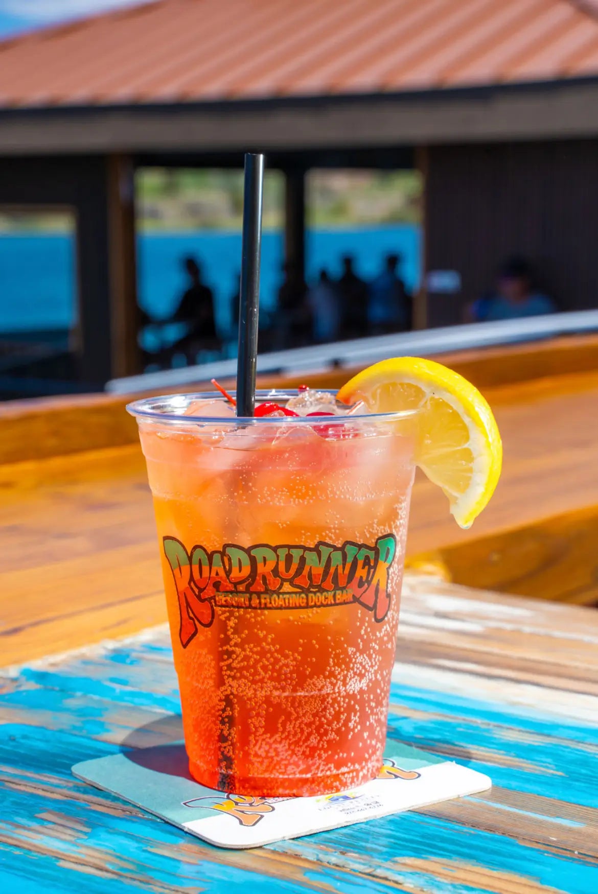 Roadrunner Resort Floating Dock Bar Cocktails Drink Fun